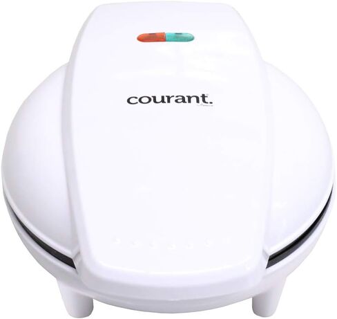 Courant Mini Donut Maker Machine for Holiday, Kid-Friendly, Breakfast or Snack, Desserts & More with Non-stick Surface, Makes 7 Doughnuts, Red in Saudi Arabia