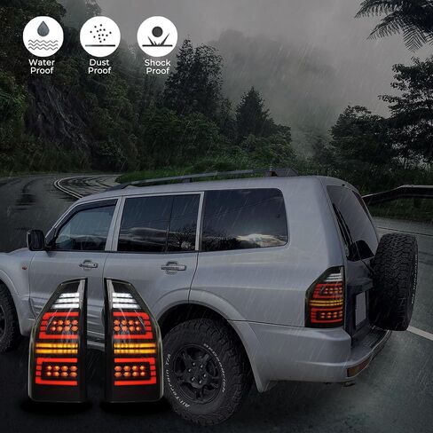 Tail Lights Assembly for Mitsubishi Pajero V97 V93 2009-2020 Led Tail Lights Rear Tail Light Automotive Tail Light Assemblies,Smoke,Left+Right tail light in Saudi Arabia