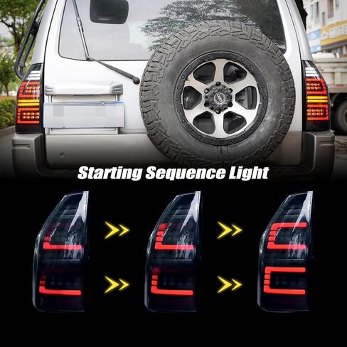 Tail Lights Assembly for Mitsubishi Pajero V97 V93 2009-2020 Led Tail Lights Rear Tail Light Automotive Tail Light Assemblies,Smoke,Left+Right tail light in Saudi Arabia