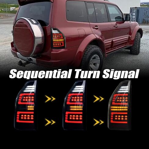 Tail Lights Assembly for Mitsubishi Pajero V97 V93 2009-2020 Led Tail Lights Rear Tail Light Automotive Tail Light Assemblies,Smoke,Left+Right tail light in Saudi Arabia