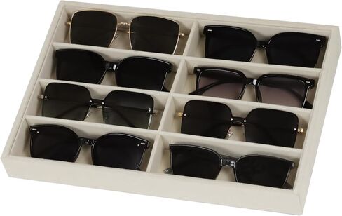 Large Velvet Sunglasses Storage Organizers Jewelry Organizer, Velvet Jewelry Organizer, Large Jewelry Drawer Organizer Tray, Eyeglass Organizer Earring Holder Organizer Ring Display (Sunglass Tray) in Saudi Arabia