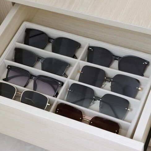 Large Velvet Sunglasses Storage Organizers Jewelry Organizer, Velvet Jewelry Organizer, Large Jewelry Drawer Organizer Tray, Eyeglass Organizer Earring Holder Organizer Ring Display (Sunglass Tray) in Saudi Arabia