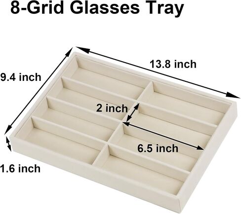 Large Velvet Sunglasses Storage Organizers Jewelry Organizer, Velvet Jewelry Organizer, Large Jewelry Drawer Organizer Tray, Eyeglass Organizer Earring Holder Organizer Ring Display (Sunglass Tray) in Saudi Arabia