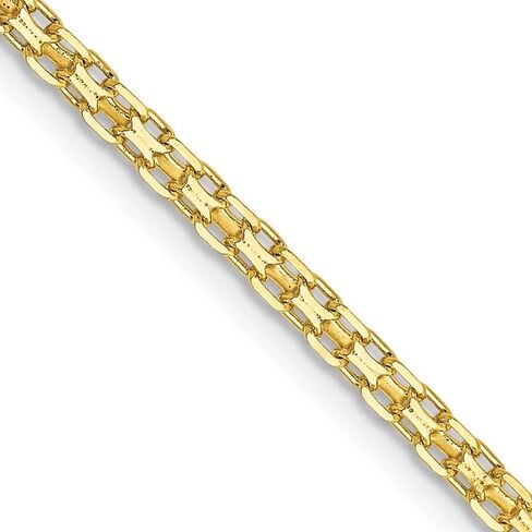 Diamond2Deal 14k Gold 1.8mm Lightweight Bismark Flat Chain Necklace in Saudi Arabia