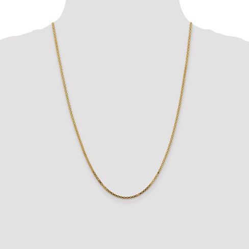 Diamond2Deal 14k Gold 1.8mm Lightweight Bismark Flat Chain Necklace in Saudi Arabia