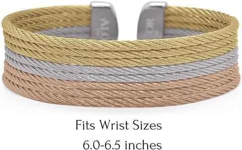 Alor Cable Cuff Essentials 8 Row Cuff - Stainless Steel Cuff Bracelets for Woman - Brazaletes para Mujer - Women's Cuff Bracelets in Saudi Arabia