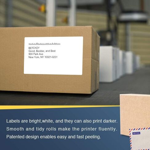 BETCKEY - Compatible Shipping Labels Replacement for Brother DK-1247 (4.07" x 6.4"), Use with Brother QL-1110NWB Label Printers [18 Rolls/3240 Labels] in Saudi Arabia