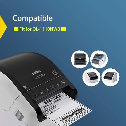 BETCKEY - Compatible Shipping Labels Replacement for Brother DK-1247 (4.07" x 6.4"), Use with Brother QL-1110NWB Label Printers [18 Rolls/3240 Labels] in Saudi Arabia