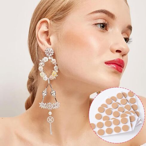 150PCS Earring Support Patches Earring Backs Earlobe Lifter Non-Irritating Earring Cover Pad Stickers Replacement for Sports Heavy Droopy Earrings Studs in Saudi Arabia