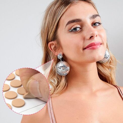 150PCS Earring Support Patches Earring Backs Earlobe Lifter Non-Irritating Earring Cover Pad Stickers Replacement for Sports Heavy Droopy Earrings Studs in Saudi Arabia