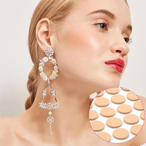 150PCS Earring Support Patches Earring Backs Earlobe Lifter Non-Irritating Earring Cover Pad Stickers Replacement for Sports Heavy Droopy Earrings Studs in Saudi Arabia