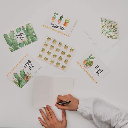 VNS Creations Thank You Cards for Teachers, 10 Pack with Envelopes, Watercolor Designs, Blank Inside, 3.5 x 5.5 in in Saudi Arabia
