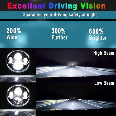 RGB Halo Headlights and Fog Lights Combo, APP Controlled Custom Colors, Music Mode, DOT Approved (RGB Headlights and RGB Fog Lights Combo) in Saudi Arabia