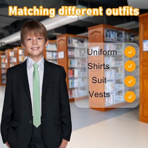 Boys Tie, Black/Red Ties for Boys Solid Color Kids Ties Boy's Self Necktie 10-16 Years in Kuwait