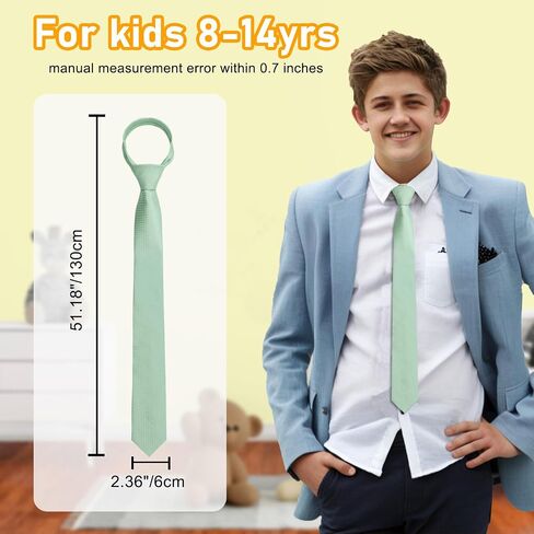 Boys Tie, Black/Red Ties for Boys Solid Color Kids Ties Boy's Self Necktie 10-16 Years in Kuwait