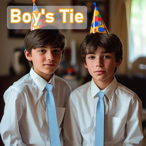 Boys Tie, Black/Red Ties for Boys Solid Color Kids Ties Boy's Self Necktie 10-16 Years in Kuwait