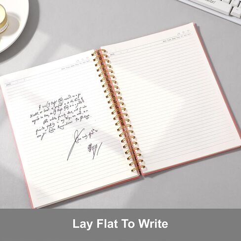 Yoment Pink Notebook Subject Spiral Notebook 6 x 8 College Ruled Bound Journal Notebooks for Work 100 GSM Thick Paper Notebooks for Note Taking School Office Supplies in Kuwait