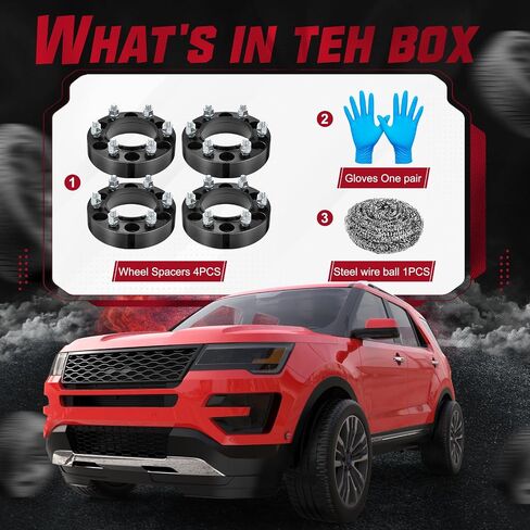 BDFHYK 6X5.5 Wheel Spacers 1.5 inch 6x139.7mm Hub Centric Wheel Spacer Set with M12x1.5 Studs 106mm Center Bore Compatible with 4Runner FJ Cruiser Sequoia Tacoma Tundra Lexus GX470 GX460, Set of 4 in Saudi Arabia