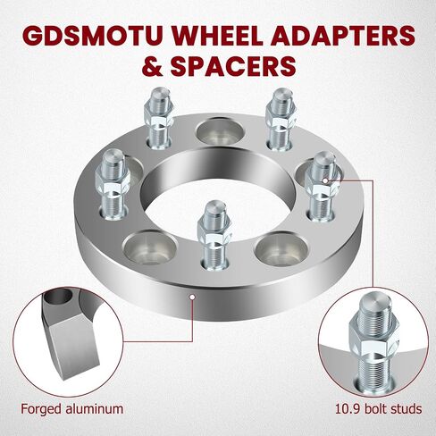5x4.75 Wheel Spacers for Chevrolet for Camaro/Impala/for Nova, for GMC for S15/Sonoma, for Cadillac for Eldorado/XLR, 2Pcs 1inch Wheel Adapters & Spacers 12x1.5 Studs 87.1mm Bore in Saudi Arabia