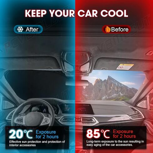 Car Windshield Sun Shade Compatible with Ford Explorer (2016-2019) Car Interior Reflector Sunshade Accessories Foldable Front Window Sun Blocker in Saudi Arabia