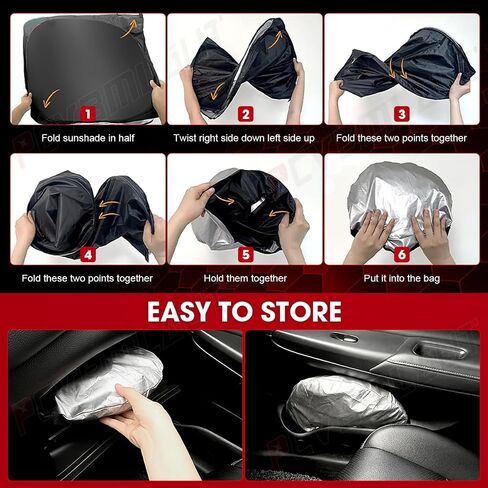 Car Windshield Sun Shade Compatible with Ford Explorer (2016-2019) Car Interior Reflector Sunshade Accessories Foldable Front Window Sun Blocker in Saudi Arabia