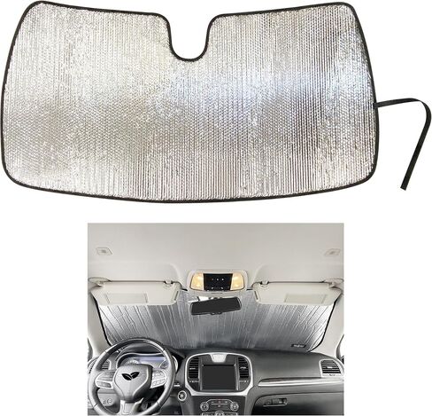 YelloPro Custom Fit Reflective Front Windshield Sunshade Accessories for Chrysler 300 Sedan, 2011 2012 2013 2014 2015 2016 2017 2018 2019 2020 2021 2022 2023 in Saudi Arabia