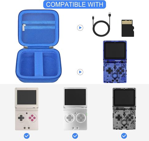 Supmay Hard Carrying Case for RG35XXSP Retro Handheld Game Console, Retro Game Travel Storage Holder with Mesh Bag for SD Card, USB Charging Cable, User Manual, Black in Kuwait