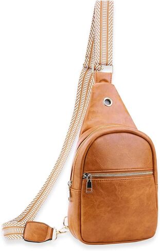 Small Sling Bag for Women Stylish Vintage Fanny Packs Shoulder Bag with Adjustable Shoulder Straps Leather Small Crossbody Bags for travel Chest Bag in Saudi Arabia