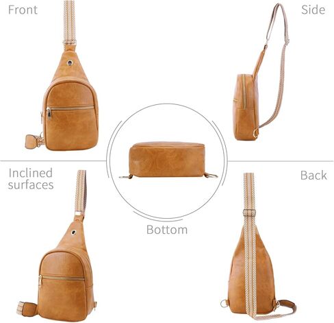 Small Sling Bag for Women Stylish Vintage Fanny Packs Shoulder Bag with Adjustable Shoulder Straps Leather Small Crossbody Bags for travel Chest Bag in Saudi Arabia