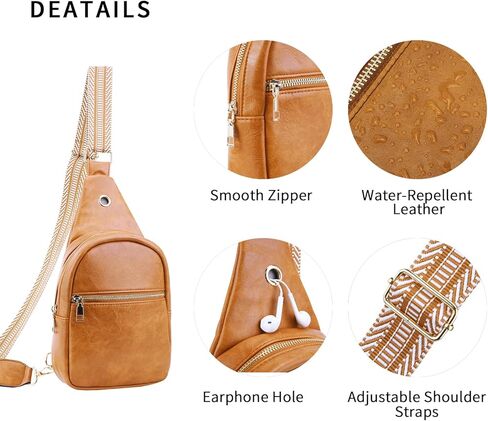 Small Sling Bag for Women Stylish Vintage Fanny Packs Shoulder Bag with Adjustable Shoulder Straps Leather Small Crossbody Bags for travel Chest Bag in Saudi Arabia