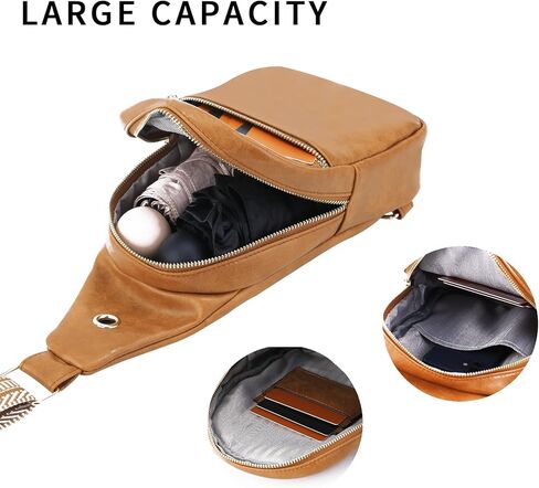 Small Sling Bag for Women Stylish Vintage Fanny Packs Shoulder Bag with Adjustable Shoulder Straps Leather Small Crossbody Bags for travel Chest Bag in Saudi Arabia
