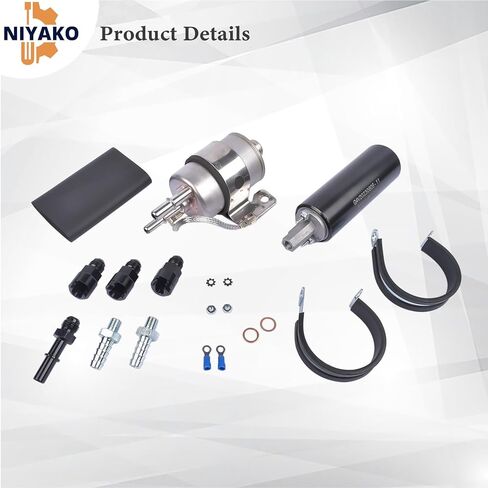 مضخة وقود مضمنة مع منظم فلتر الوقود 58 رطل لكل بوصة مربعة، استبدال مضخة خارجية عالمية عالية الضغط 255LPH # GSL392 ‎GSL392-400-939 400-939 61633737 Fit 1999-2014 Chevy V8 in Kuwait