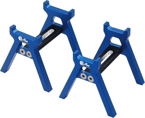 RC Car Stand Aluminum Alloy RC Car Static Display Stand RC Work Stand for 1/18 1/24 TRX4M FCX18 SCX24 FCX24 RC Car Upgrade Parts (Blue) in Saudi Arabia