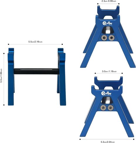RC Car Stand Aluminum Alloy RC Car Static Display Stand RC Work Stand for 1/18 1/24 TRX4M FCX18 SCX24 FCX24 RC Car Upgrade Parts (Blue) in Saudi Arabia
