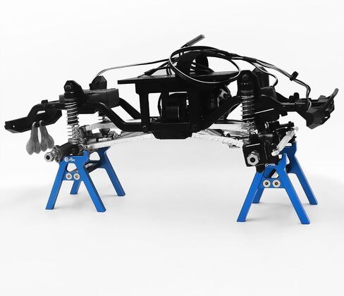 RC Car Stand Aluminum Alloy RC Car Static Display Stand RC Work Stand for 1/18 1/24 TRX4M FCX18 SCX24 FCX24 RC Car Upgrade Parts (Blue) in Saudi Arabia