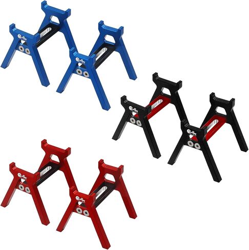 RC Car Stand Aluminum Alloy RC Car Static Display Stand RC Work Stand for 1/18 1/24 TRX4M FCX18 SCX24 FCX24 RC Car Upgrade Parts (Blue) in Saudi Arabia