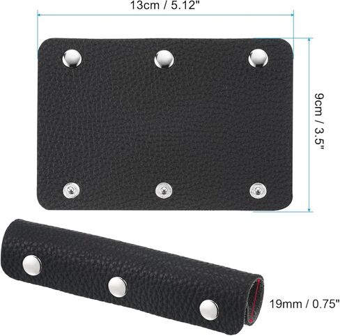 PATIKIL Luggage Handle Wrap, 2 Pack PU Handbag Grip Cover Protector Identifier with Clasp for Suitcase Grocery Shopping Bag, Beige in Kuwait