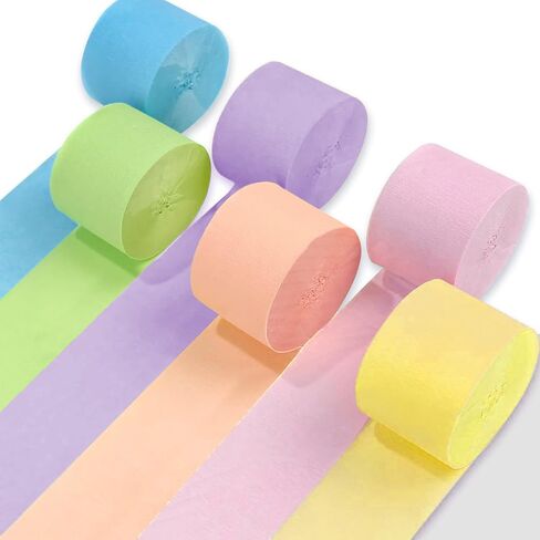 Crepe Paper Streamers 6 Rolls Black Gold Sliver Streamers for Graduation Prom Party Birthday Baby Shower Wedding Gender Reveal New Year Party Decorations DIY Crafts in Kuwait