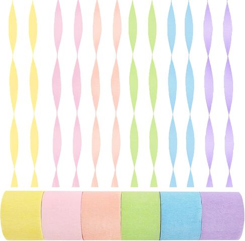 Crepe Paper Streamers 6 Rolls Black Gold Sliver Streamers for Graduation Prom Party Birthday Baby Shower Wedding Gender Reveal New Year Party Decorations DIY Crafts in Kuwait