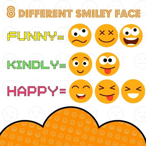 1500 Pcs Smiley Face Stickers 8 Designs Teachers Reward Stickers Encouraging Stickers Potty Training Stickers for Classroom Home (1" Each, 3 Rolls) in Kuwait