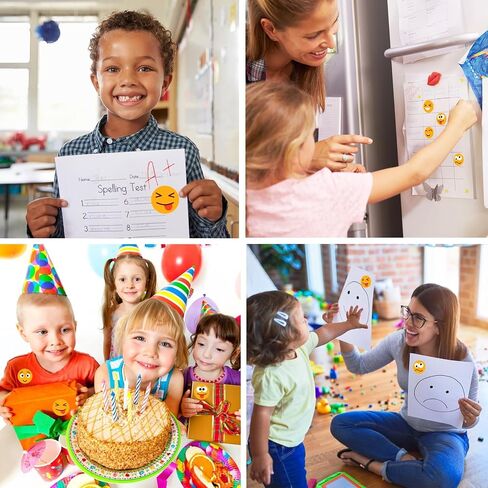 1500 Pcs Smiley Face Stickers 8 Designs Teachers Reward Stickers Encouraging Stickers Potty Training Stickers for Classroom Home (1" Each, 3 Rolls) in Kuwait