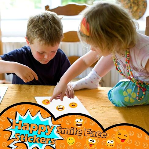 1500 Pcs Smiley Face Stickers 8 Designs Teachers Reward Stickers Encouraging Stickers Potty Training Stickers for Classroom Home (1" Each, 3 Rolls) in Kuwait