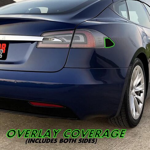 SlickMod PreCut Vinyl Smoke Tint for 2012-2021 Tesla Model S Tail Light & Reflector (1. Full Taillight, 20% Dark Smoke) in Saudi Arabia