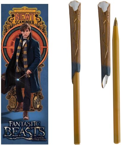 The Noble Collection Fantastic Beasts Newt Scamander Wand Pen and Bookmark in Saudi Arabia