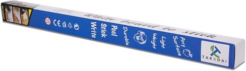 ملصق سبورة بيضاء للمسح الجاف 2 لفات 1.5 قدم × 6.6 قدم ورق جدران مقشر لاصق ذاتي اللصق لرسم مؤتمرات الفصول الدراسية والمكتب المنزلي، 2 علامة إضافية in Kuwait