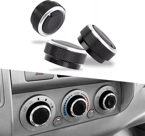 متوافق مع مجموعة مقبض التحكم في سخان تويوتا تاكوما HVAC 2005-2015، استبدال زر التحكم في تكييف الهواء، يناسب OEM #55905-0C010 (3 قطع) in Kuwait