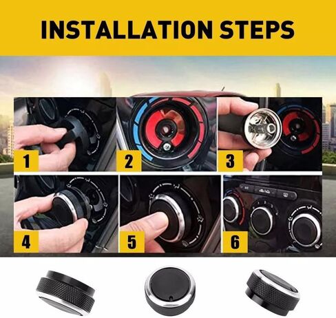 متوافق مع مجموعة مقبض التحكم في سخان تويوتا تاكوما HVAC 2005-2015، استبدال زر التحكم في تكييف الهواء، يناسب OEM #55905-0C010 (3 قطع) in Kuwait