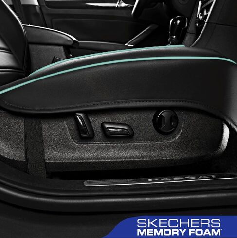 Skechers Car Seat Cover,Memory Foam Luxury Faux Leather Front Bottom Seat Cushion Cover,Universal Anti-Slip and Wrap Around The Bottom with Storage Bags,Suitable for Most Vehicles-1 Piece,Mint in Saudi Arabia