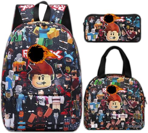 18.5 Inch Backpack Set Cartoon 3D Printing Travel Backpack Full Print Bag in Saudi Arabia