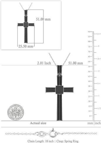 Dazzlingrock Collection 0.75 Carat (ctw) Round Black Diamond Hip Hop Men's Cross Pendant 3/4 CT in Saudi Arabia